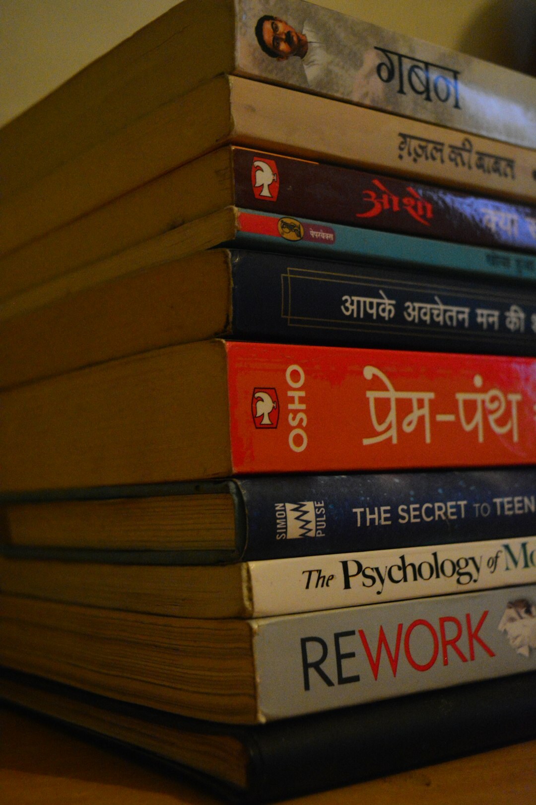 mystery book stack