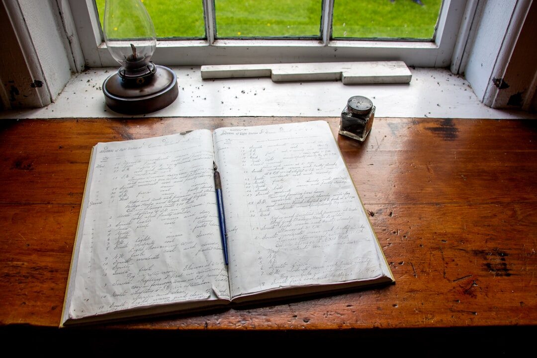 open mystery book on table